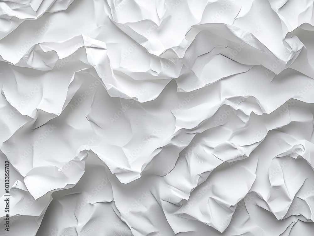 crumpled white paper mockups lay scattered showcasing realistic textures of creased sheets and folded cardboard creating a minimalist aesthetic for creative presentations crumpled white paper mockups lay scattered showcasing realistic textures of creased sheets and folded cardboard creating a minimalist aesthetic for creative presentations