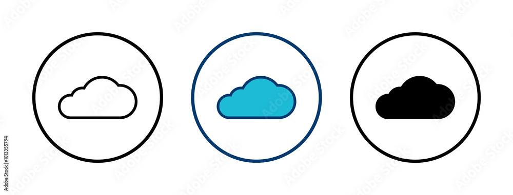 Cloud icon vector isolated on white background. cloud computing icon Cloud icon vector isolated on white background. cloud computing icon