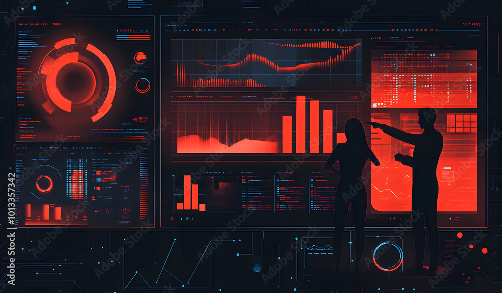 Obraz premium Data Mining Techniques for Insight Discovery design, data mining techniques for insight discovery with an image showing data analysts exploring datasets to uncover hidden patterns design 