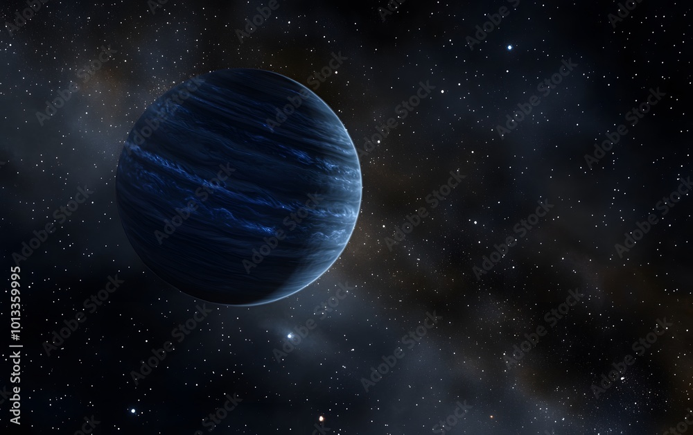 Mysterious blue planet in deep space Mysterious blue planet in deep space
