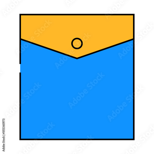 inside pocket line icon vector. inside pocket sign. isolated symbol illustration