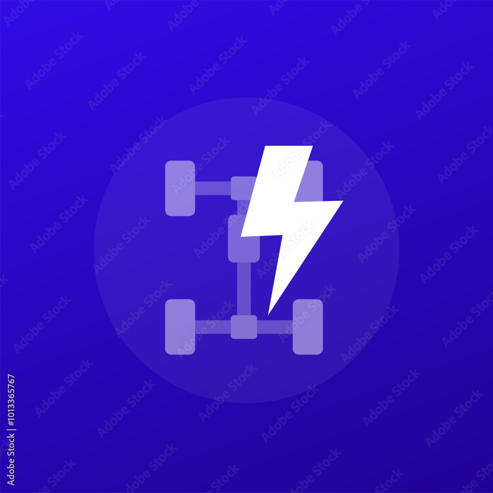 Electric chassis, EV, car platform icon, transparent design Electric chassis, EV, car platform icon, transparent design
