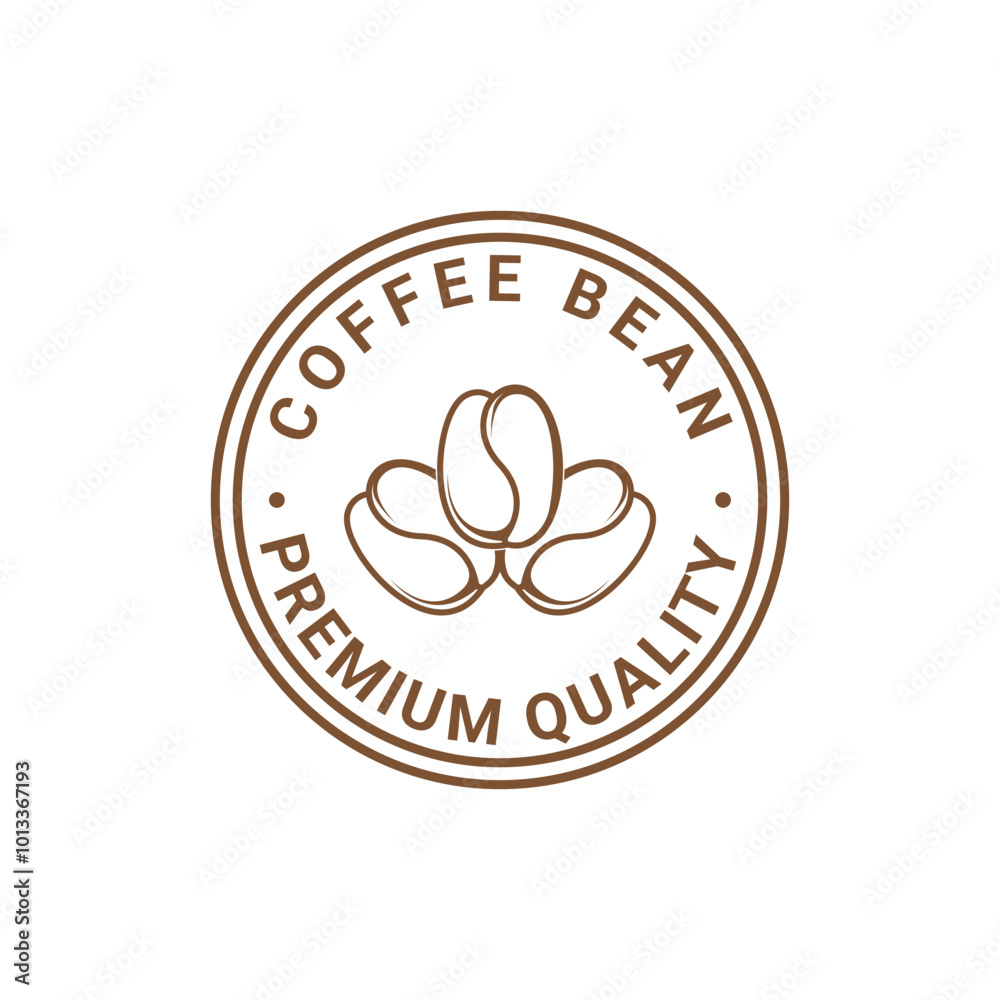 coffee bean logo design concept label badge coffee bean logo design concept label badge