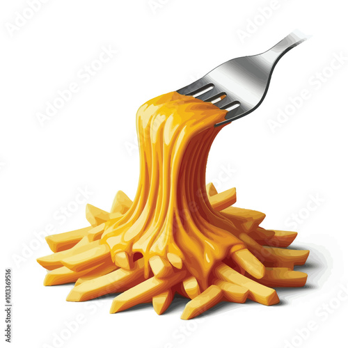 Visualize a thick stream of melted cheddar cheese pouring vector