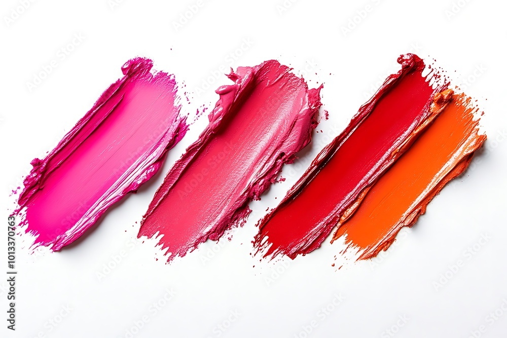 collection of various lipstick paint on white background. collection of various lipstick paint on white background.