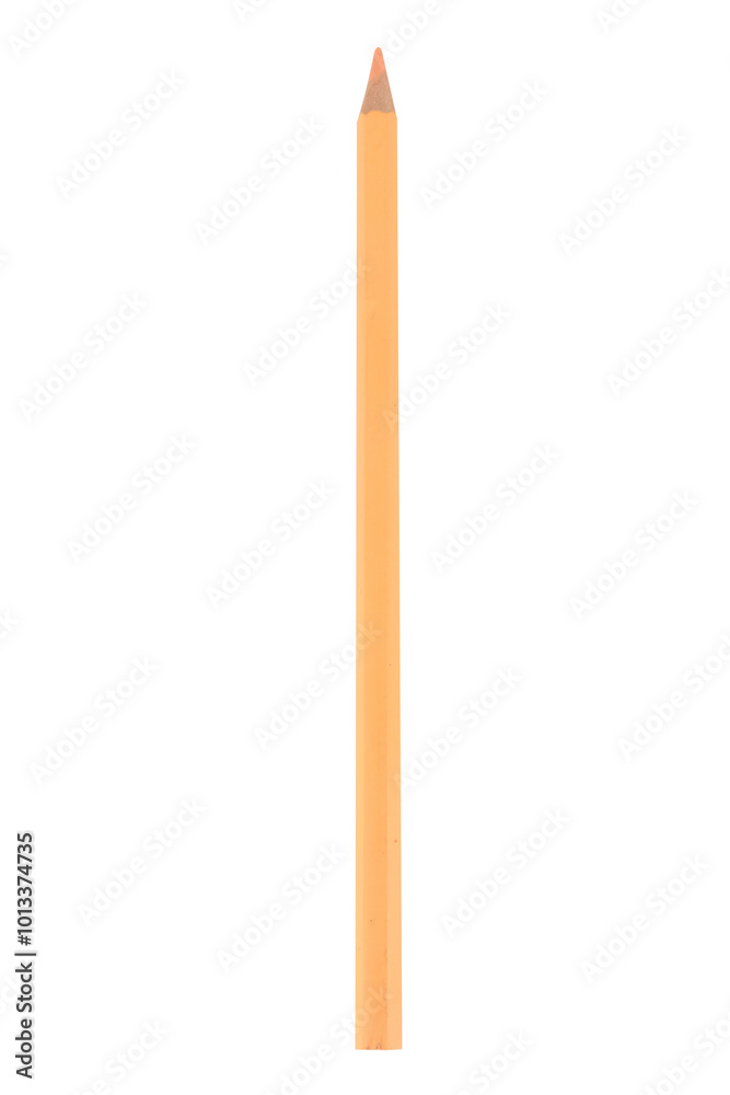 Colored pencil yellow one isolated on white background Colored pencil yellow one isolated on white background