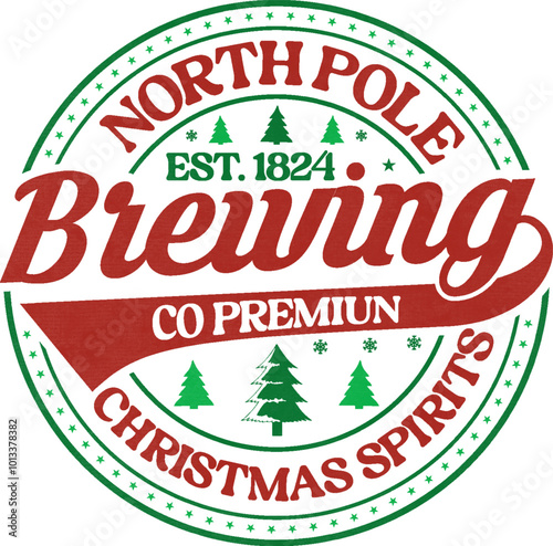 Retro Christmas T Shirt Design