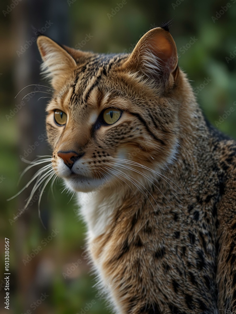Captivating portrait of a wild cat in its natural habitat. Captivating portrait of a wild cat in its natural habitat.