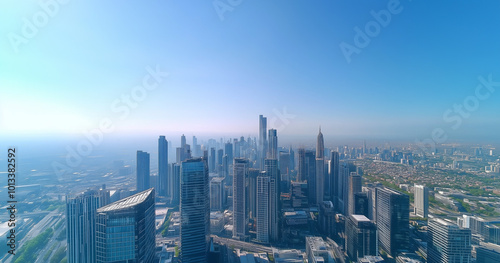 Office Skyscrapers in the City Financial and Business District