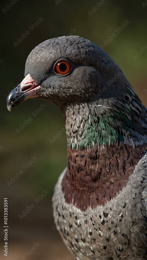 Close-up of a wild pigeon Close-up of a wild pigeon