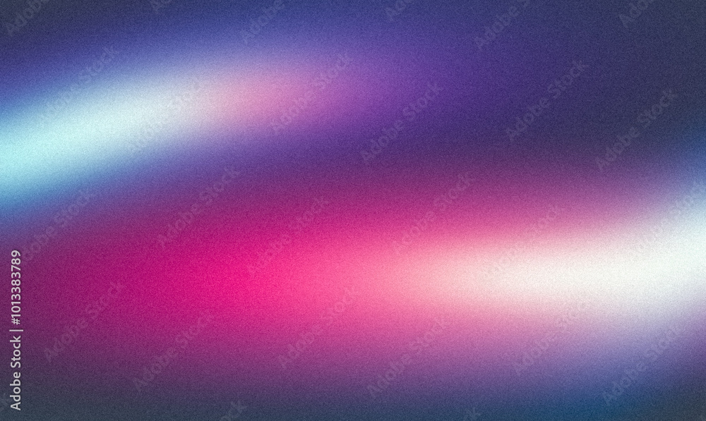 Fototapeta premium Glowing pink purple blue color grainy gradient backdrop design, summer poster design. Vibrant colorful noisy gradient glow, shine, bright, spotlight banner, poster and header