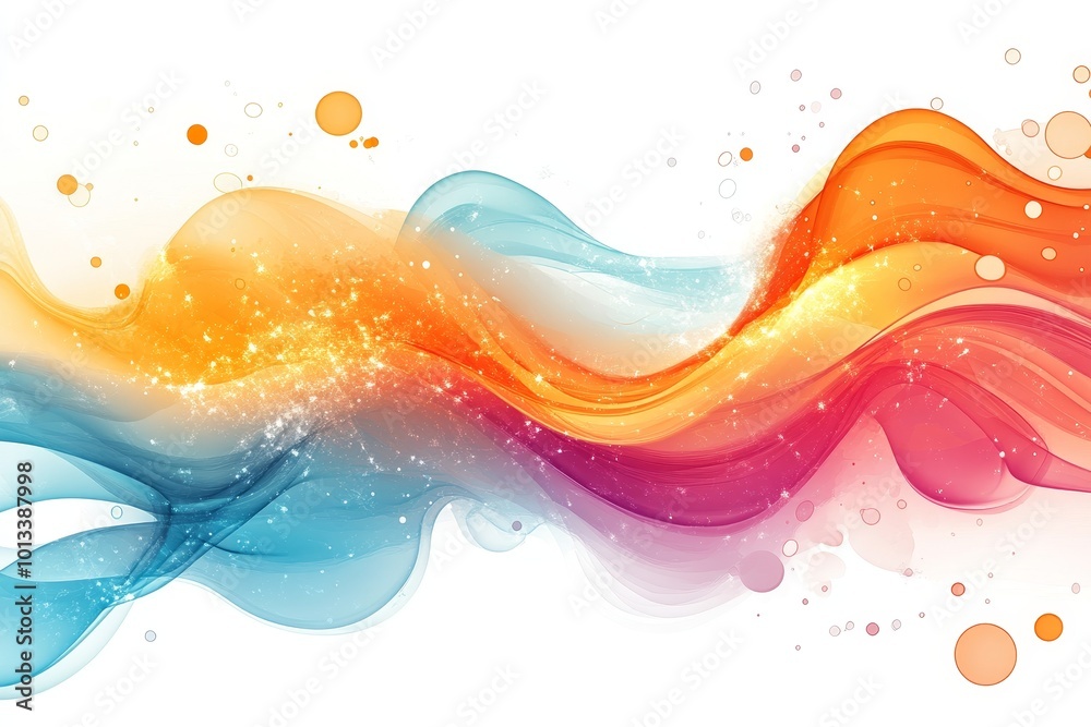 Abstract Colorful Swirling Wave Pattern Abstract Colorful Swirling Wave Pattern