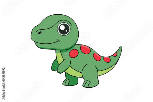 Adorable Reptile Rex Animal Illustration.