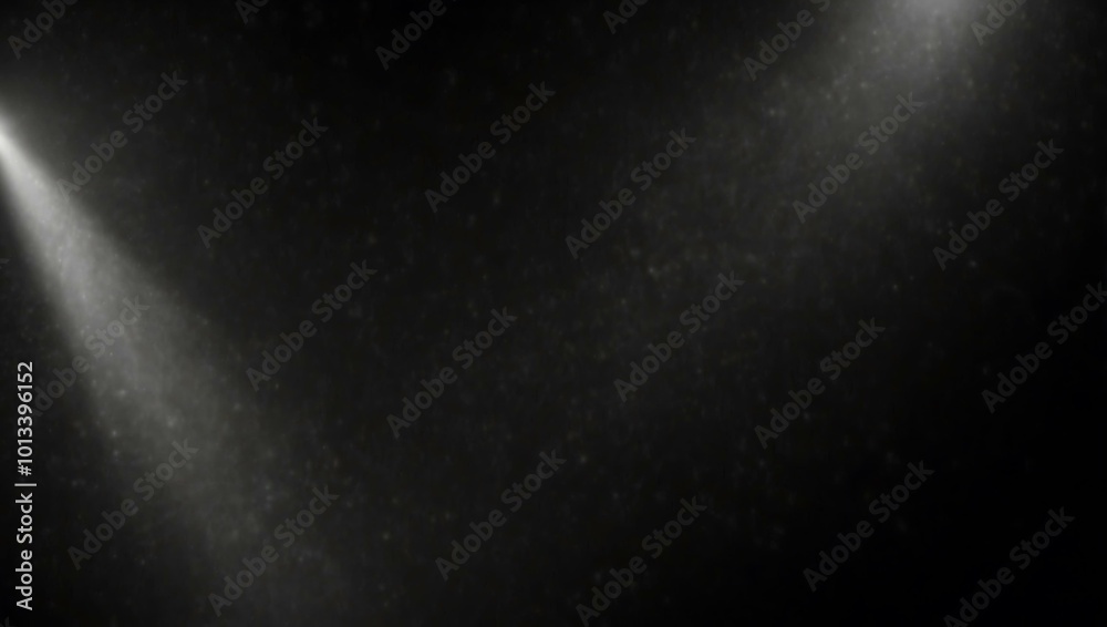 Effect of white light on a black background, a flash of light.