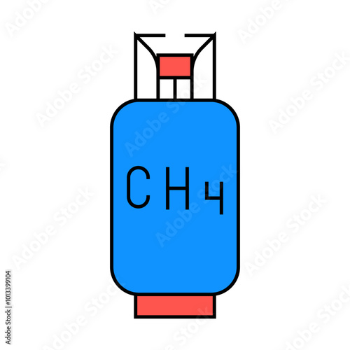 methane biogas line icon vector. methane biogas sign. isolated symbol illustration