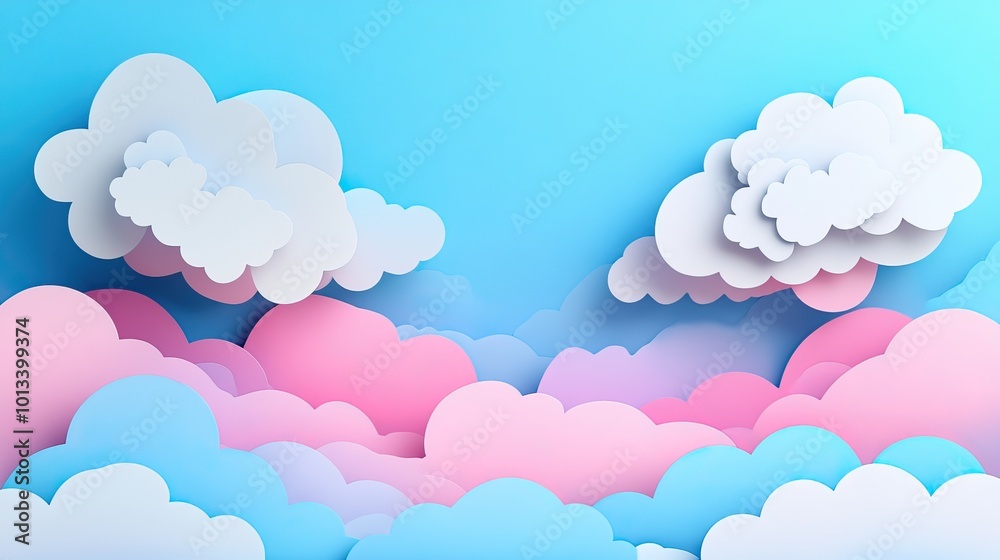 Blue sky adorned with fluffy clouds Scenic blue sky with soft fluffy clouds Blue sky adorned with fluffy clouds Scenic blue sky with soft fluffy clouds