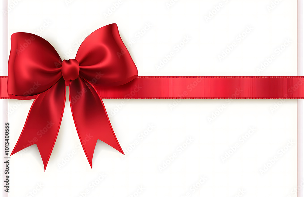 Elegant white gift card with a red ribbon bow, vector illustration design isolated on a transparent background design, Elegant white gift card with a red ribbon bow, vector illustration design isolated on a transparent background design,