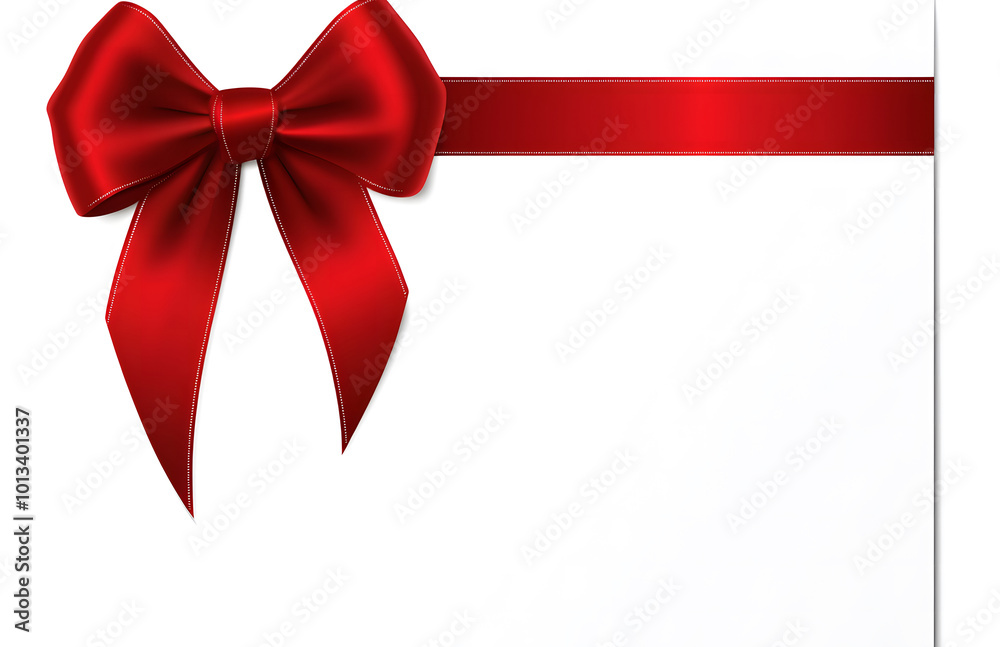 Elegant white gift card with a red ribbon bow, vector illustration design isolated on a transparent background design, Elegant white gift card with a red ribbon bow, vector illustration design isolated on a transparent background design,