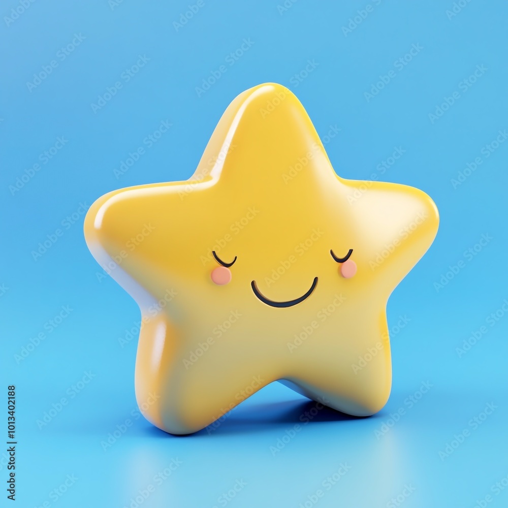 3D Star Icon: Celestial Body in the Night Sky Illustration Logo