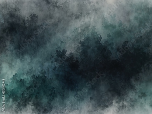 Ethereal gradient of abstract fog shapes in cool tones.