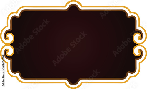 Vintage ornament frame. Decorative border frames, retro style divider