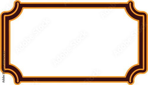 Vintage ornament frame. Decorative border frames, retro style divider