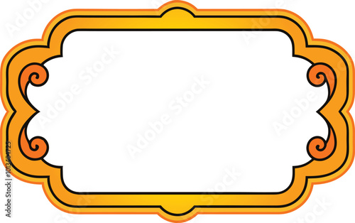 Vintage ornament frame. Decorative border frames, retro style divider