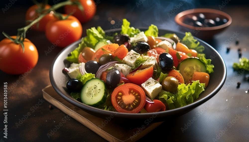 salad with feta cheese and olives salad with feta cheese and olives