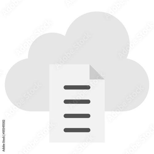 Cloud Data Icon Element For Design