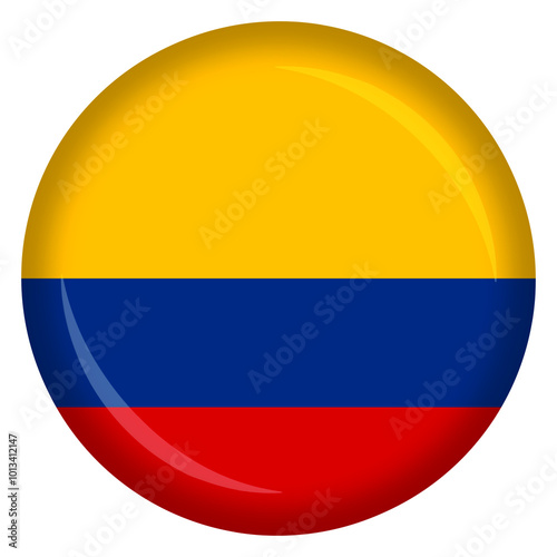 Free Download National flag of colombia circle pin and badge - GFXLoad