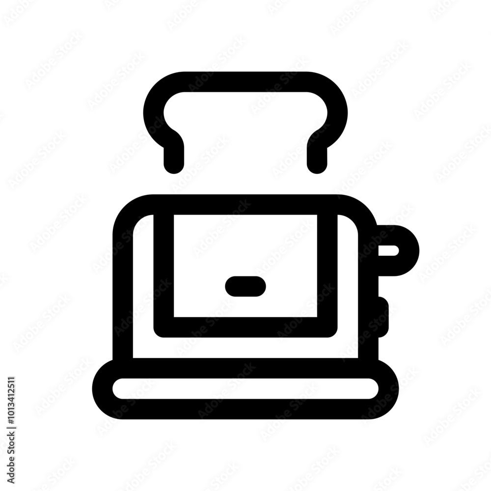 Toaster Line Icon. Single icon, line vector icon Toaster Line Icon. Single icon, line vector icon