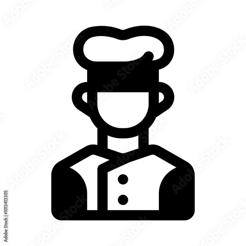 Baker Glyph Icon. Single icon, glyph vector icon