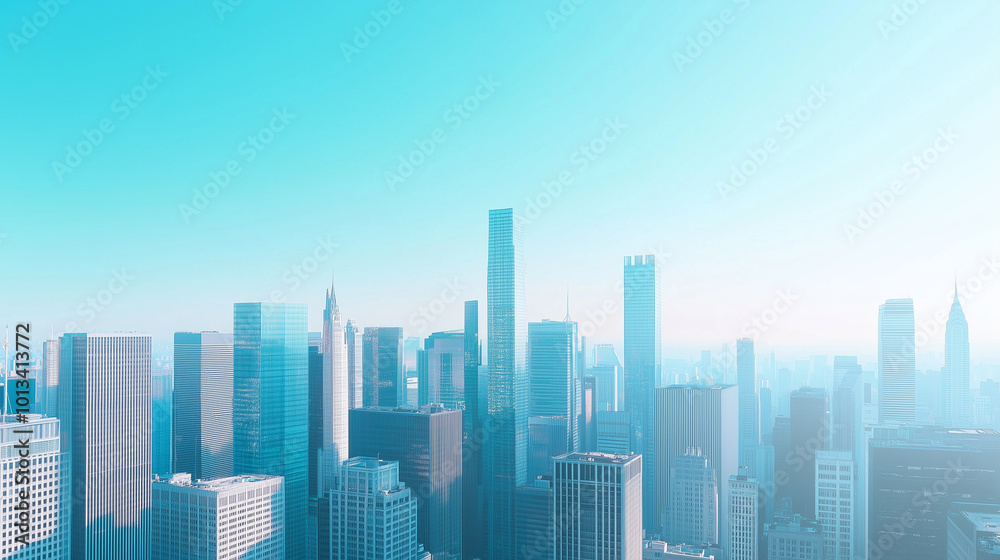 Fototapeta premium Office Skyscrapers in the City Financial and Business District