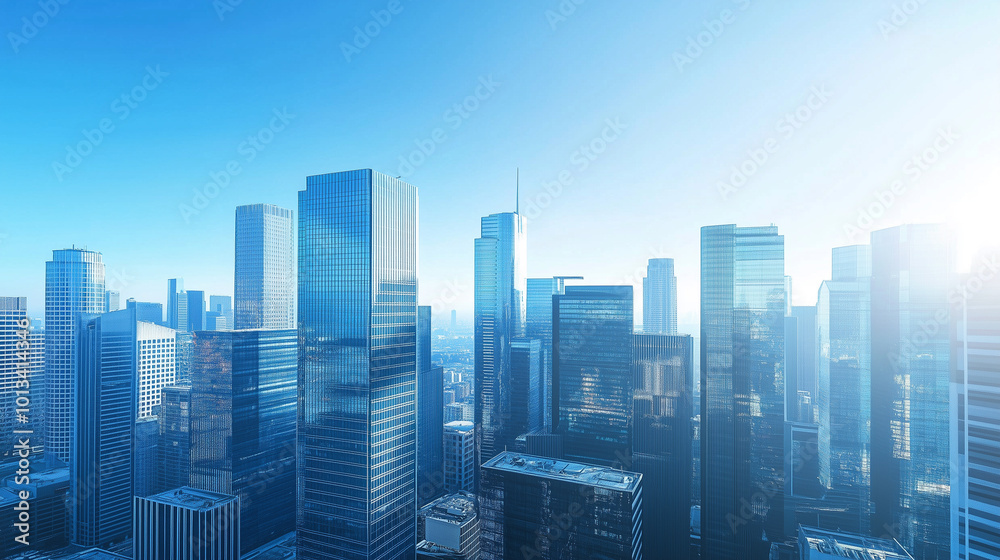 Fototapeta premium Office Skyscrapers in the City Financial and Business District