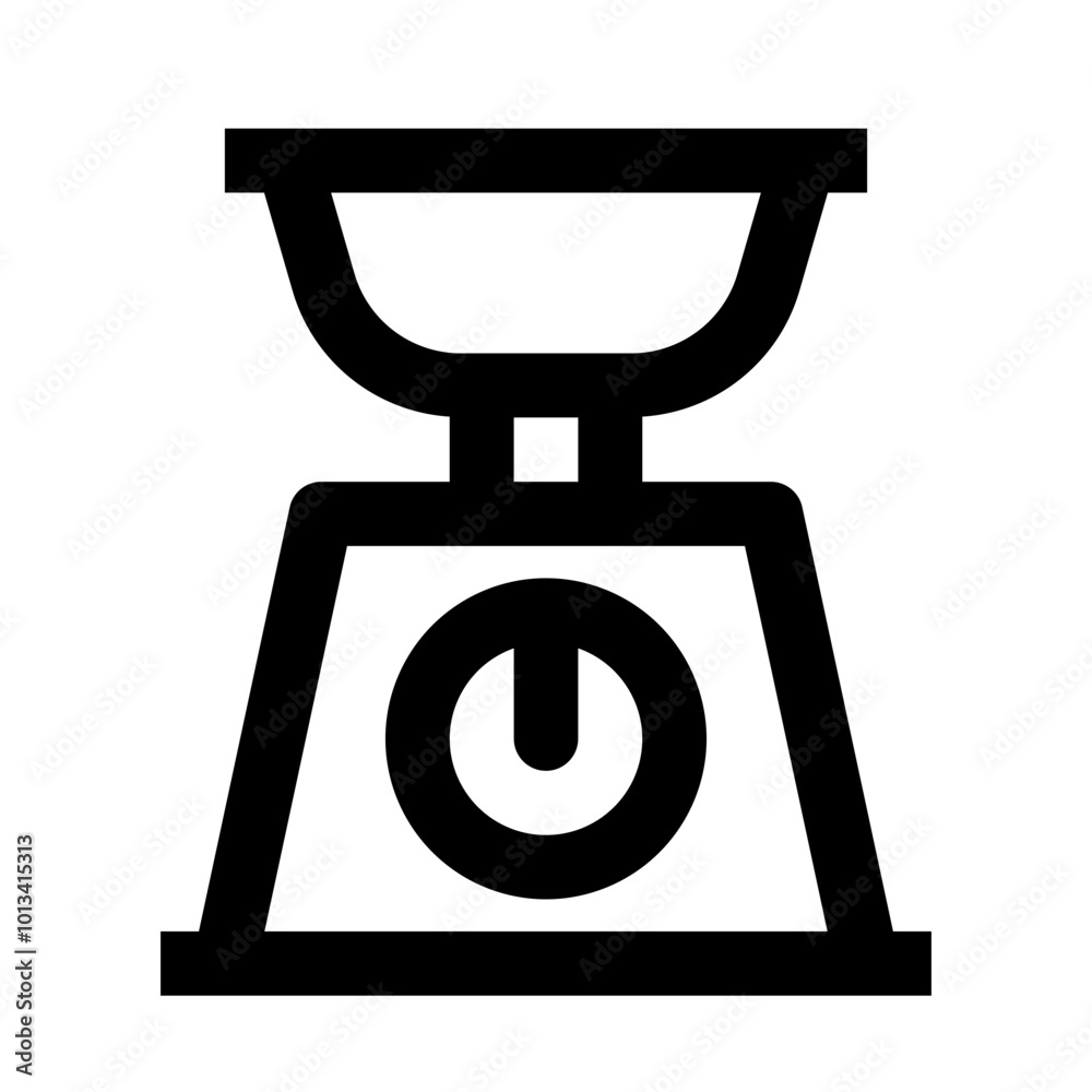 Kitchen Scale Simple Line Icon. Single icon, line vector icon Kitchen Scale Simple Line Icon. Single icon, line vector icon