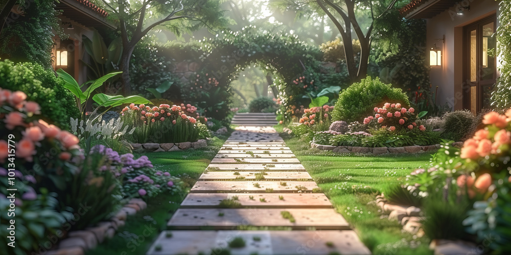 Fototapeta premium Fragrant Shrubs in a garden ,