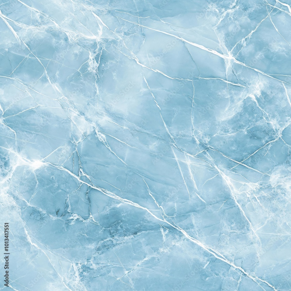 Fototapeta premium Tile image, Light blue marble with subtle white veining