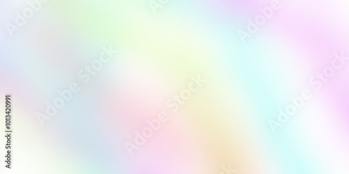 Smooth and blurry colorful gradient mesh background. Modern bright rainbow colors. Easy editable soft colored vector banner template.