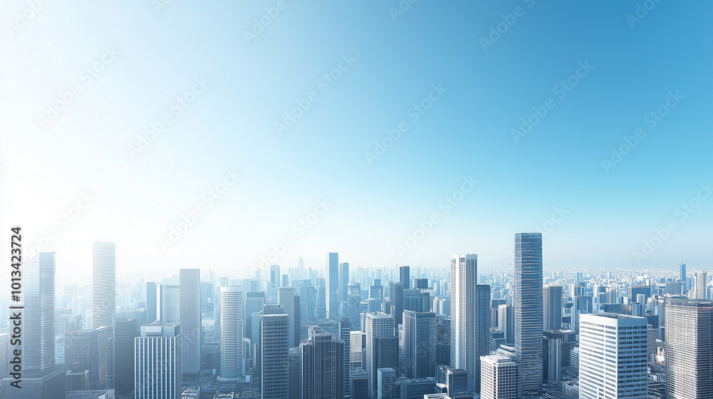 Office Skyscrapers in the City Financial and Business District Office Skyscrapers in the City Financial and Business District