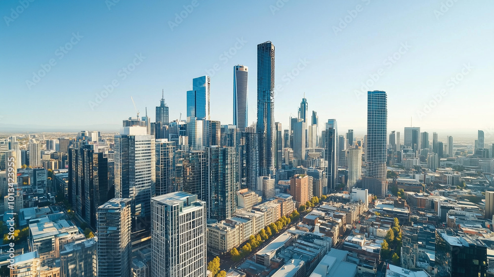 Fototapeta premium Office Skyscrapers in the City Financial and Business District