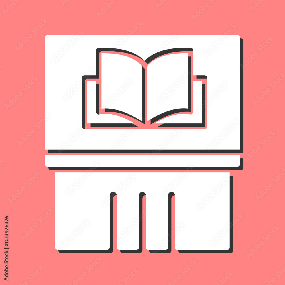 Ancient Book Exhibit Vector Icon Ancient Book Exhibit Vector Icon