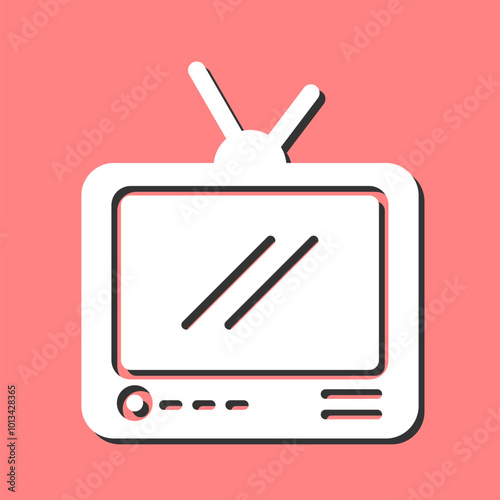 Television Broadcast Vector Icon