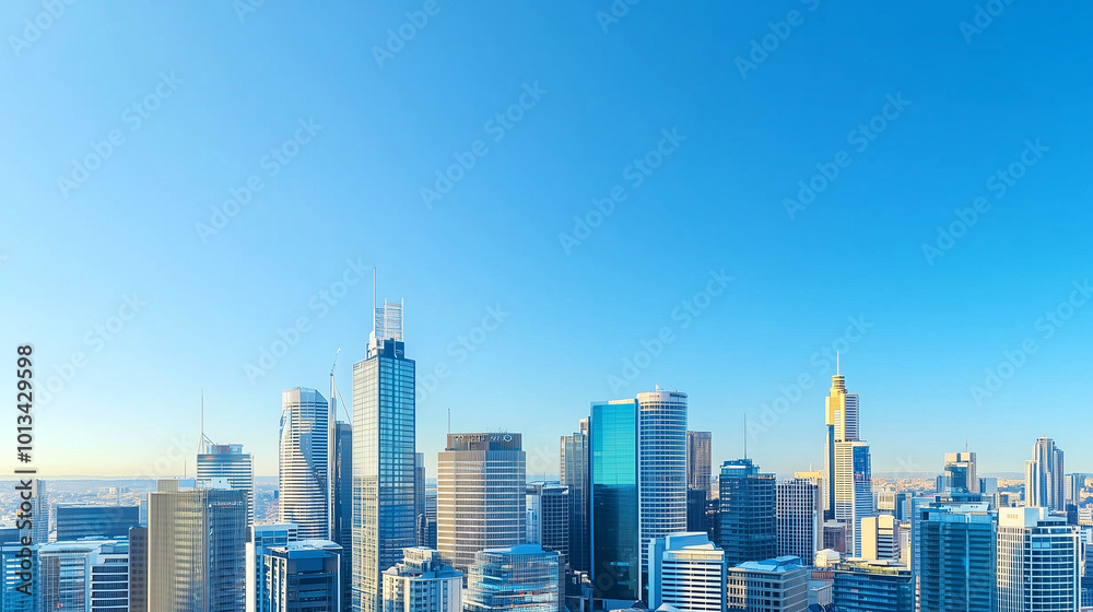 Obraz premium Office Skyscrapers in the City Financial and Business District