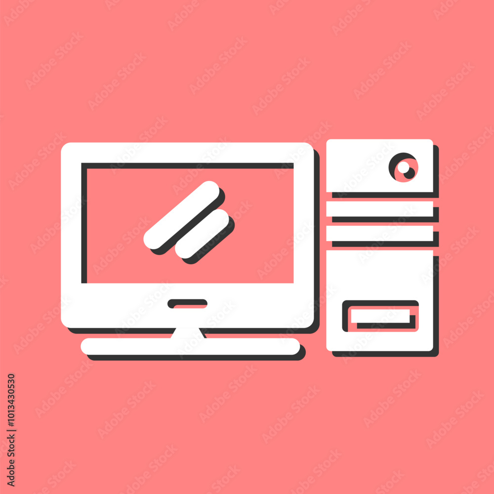 Computer Vector Icon Computer Vector Icon