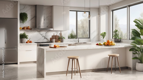 modern kitchen interior