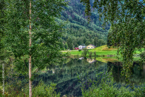 Nesbyen is a small town, the administrative centre of Nes Municipality in Buskerud county, Norway. photo