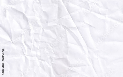 White clean crumpled paper background. Horizontal crumpled empty paper template for posters and banners. Vector illustration