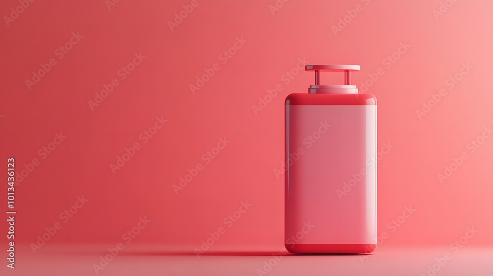 Battery icon simple 3d render illustration on red pastel background in light studio. Battery icon simple 3d render illustration on red pastel background in light studio.
