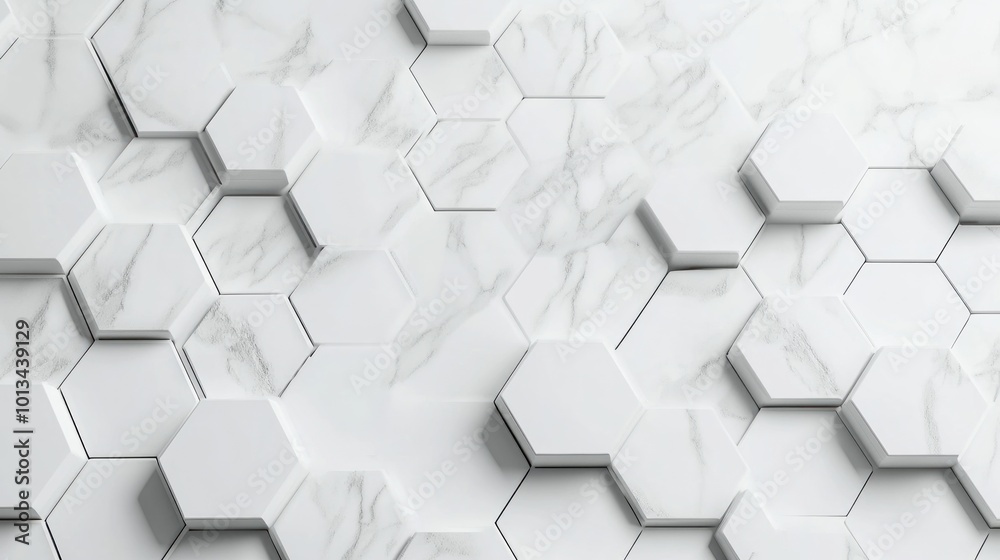 Abstract White Hexagon Pattern Abstract White Hexagon Pattern