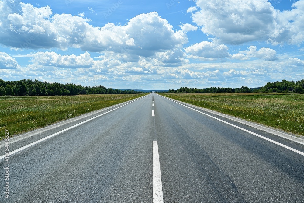 Expansive Highway Under a Dramatic Sky Expansive Highway Under a Dramatic Sky